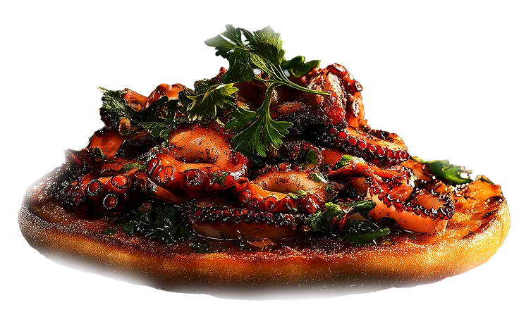 Grilled octopus plate from a Latin fusion menu in Orlando